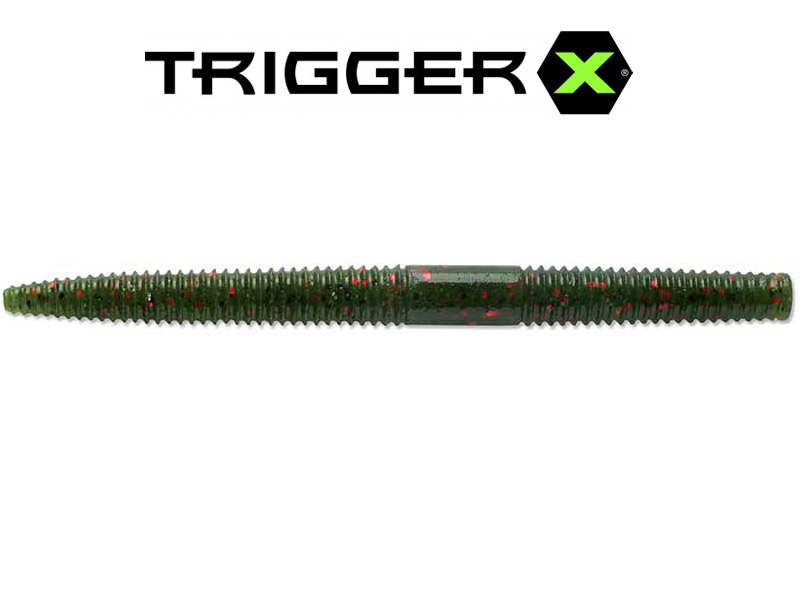 Trigger X Flutter Worm (5”, Colour:Watermelon Red Flake)